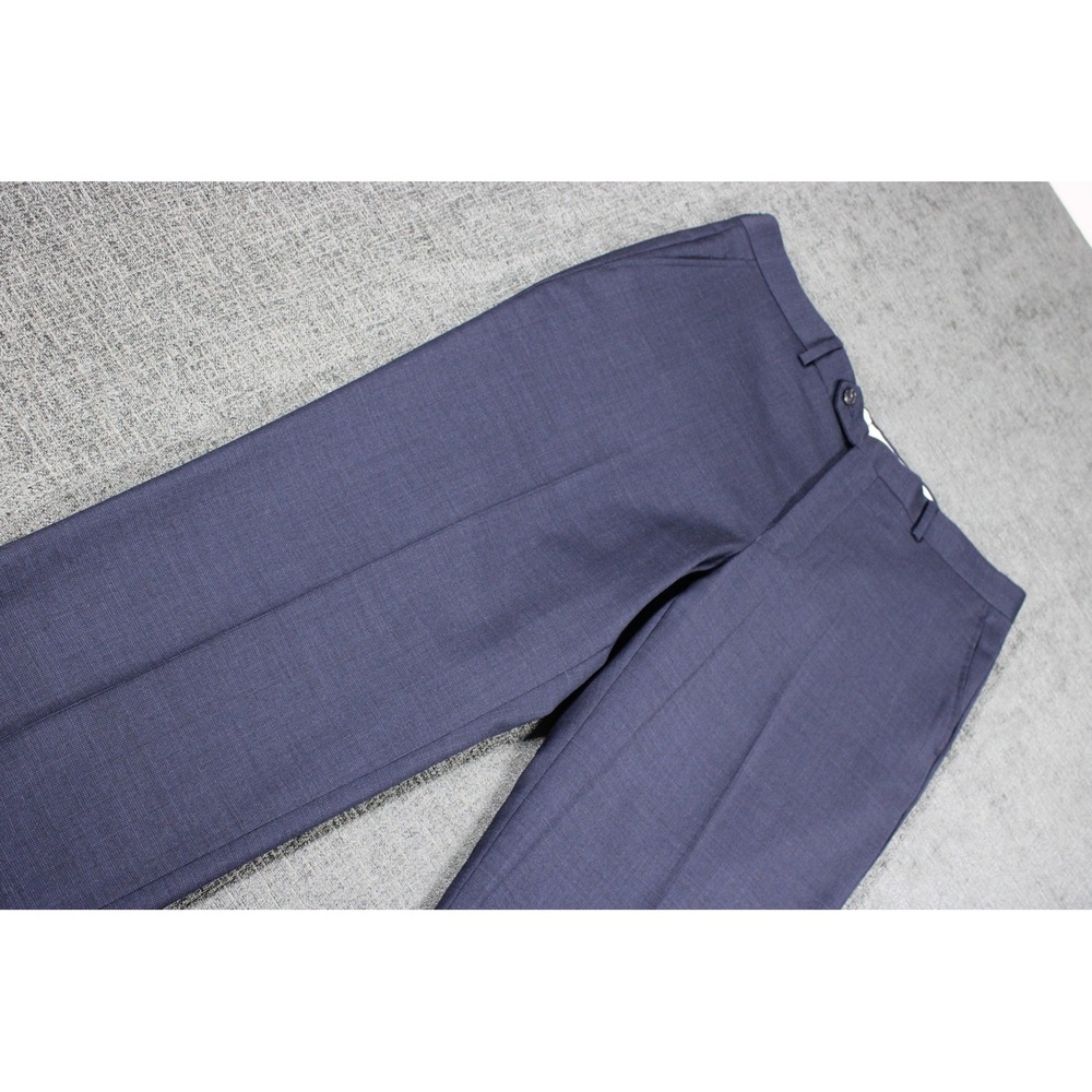 Jos. A. Bank 1905 Blue Sharkskin Dress Pants brrr Comfort Cooling Mens 38x29